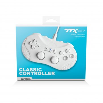TTX Tech Classic Wired Controller for Wii and Wii U - Whit