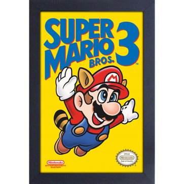 Super Mario Bros. 3 - Cover - 11x17 Framed Gel Coated Poster