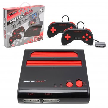 1RetroDuo SNES & NES Dual 2in1 System Red-Black