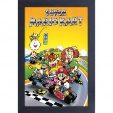 Super Mario Kart - Retro - 11x17 Framed Gel Coated Poster