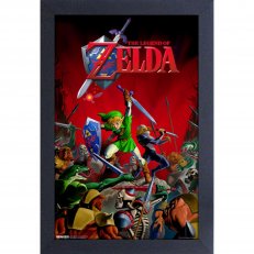 Zelda - Battle - 11x17 Framed Gel Coated Poster