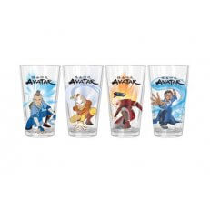 Avatar Character Poses Clear Pint Glass - Set of 4 - 16oz