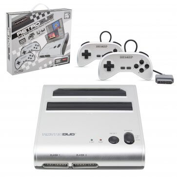 RetroDuo SNES & NES Dual 2in1 System Silver-Black