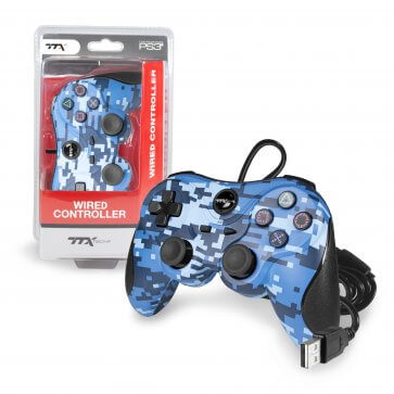 Wired USB Controller for PS3 - Digicamo Blue