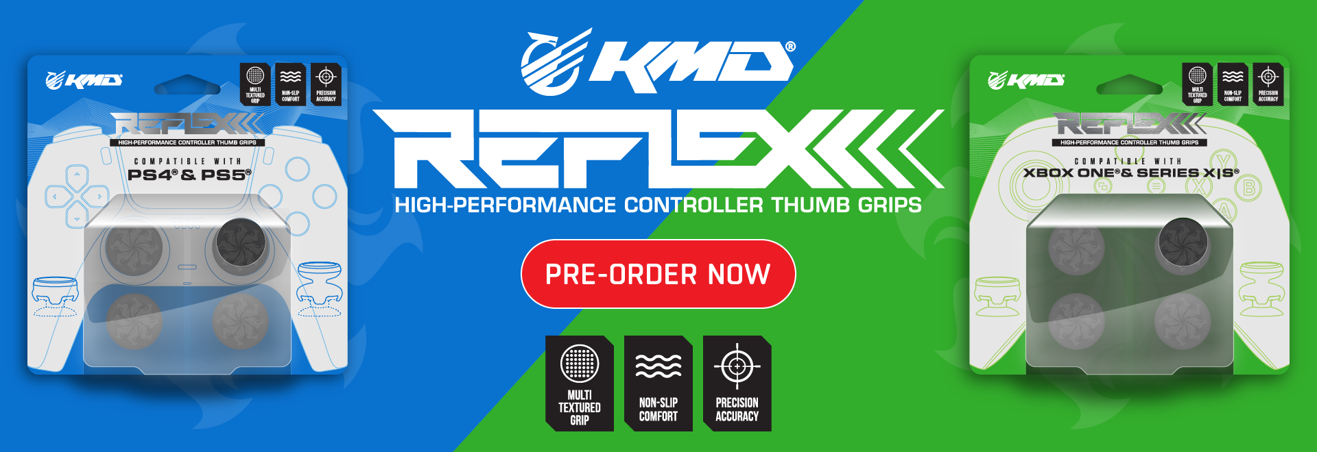 KMD Reflex High Performance Controller Thumb Grips - Pre Order