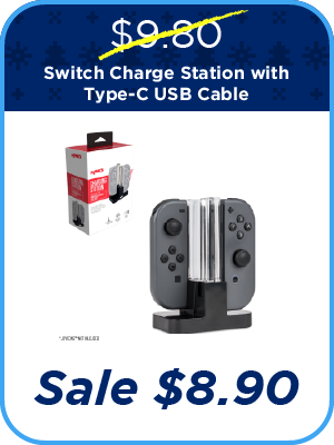 KMD - Switch Charge Station with Type-C USB Cable