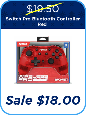 KMD - Switch Pro Bluetooth Controller - Red 