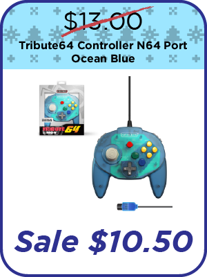 Tribute64 Controller N64 Port - Ocean Blue