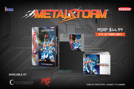 Metal Storm, Standard Edition, NES, Irem, Retro-Bit, Castlemania, Limited Run Games