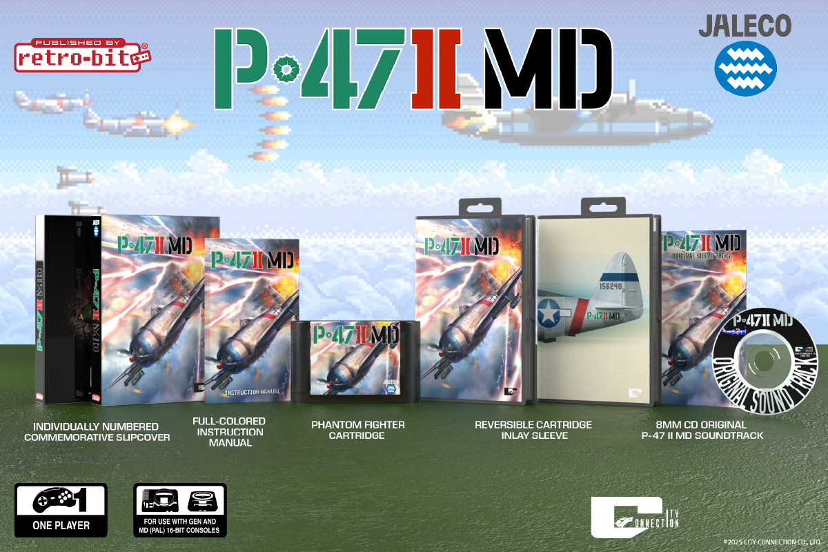 P-47 II MD Collage - Jaleco - Retro-Bit Publishing P-47 II MD Collage - Jaleco - Retro-Bit Publishing