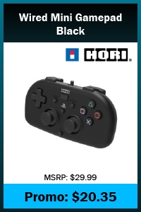 PS4 - Controller - Wired Mini Gamepad - Black (Hori)