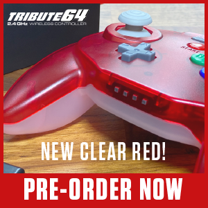 NEW Clear Red for Tribute64 Wireless Controller