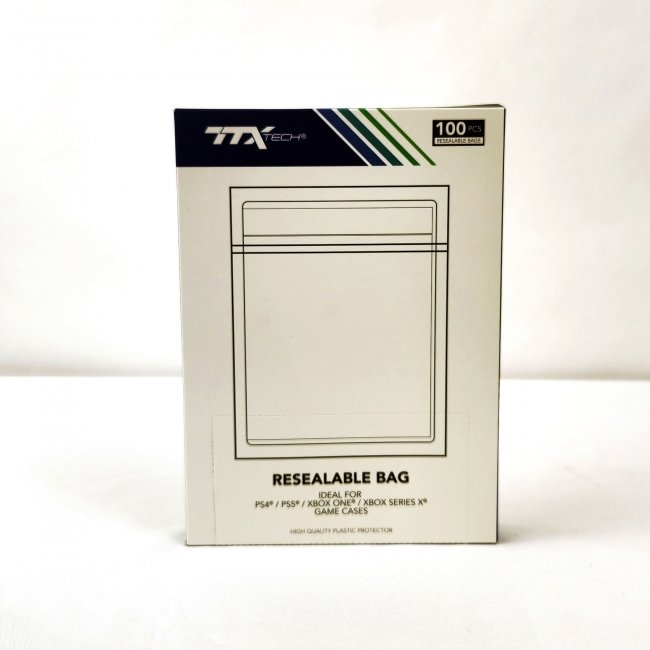 TTX Resealable Media Bags comp. w/PS4,PS5,XBO,XBO-X (100/pk) TTX Resealable Media Bags comp. w/PS4,PS5,XBO,XBO-X (100/pk)