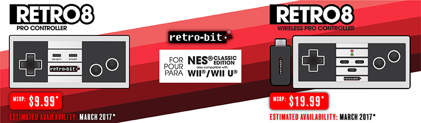 Retro-Bit NES Classic Controllers